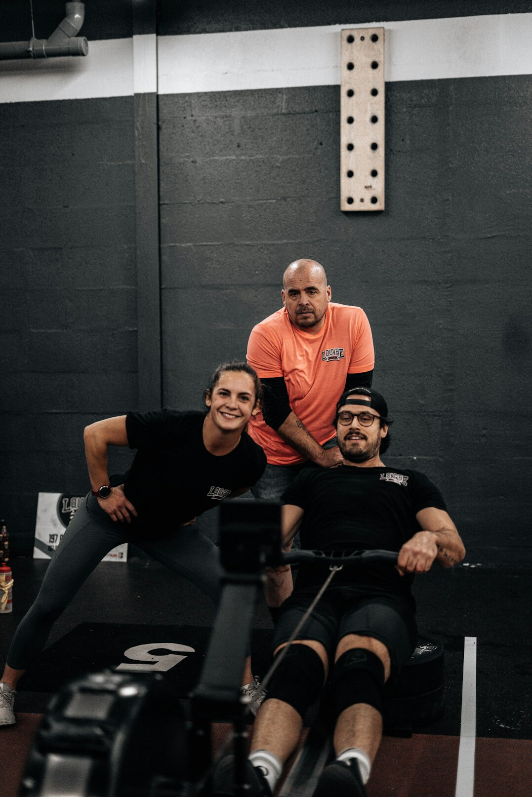 Small group training session with a trainer and media professionals